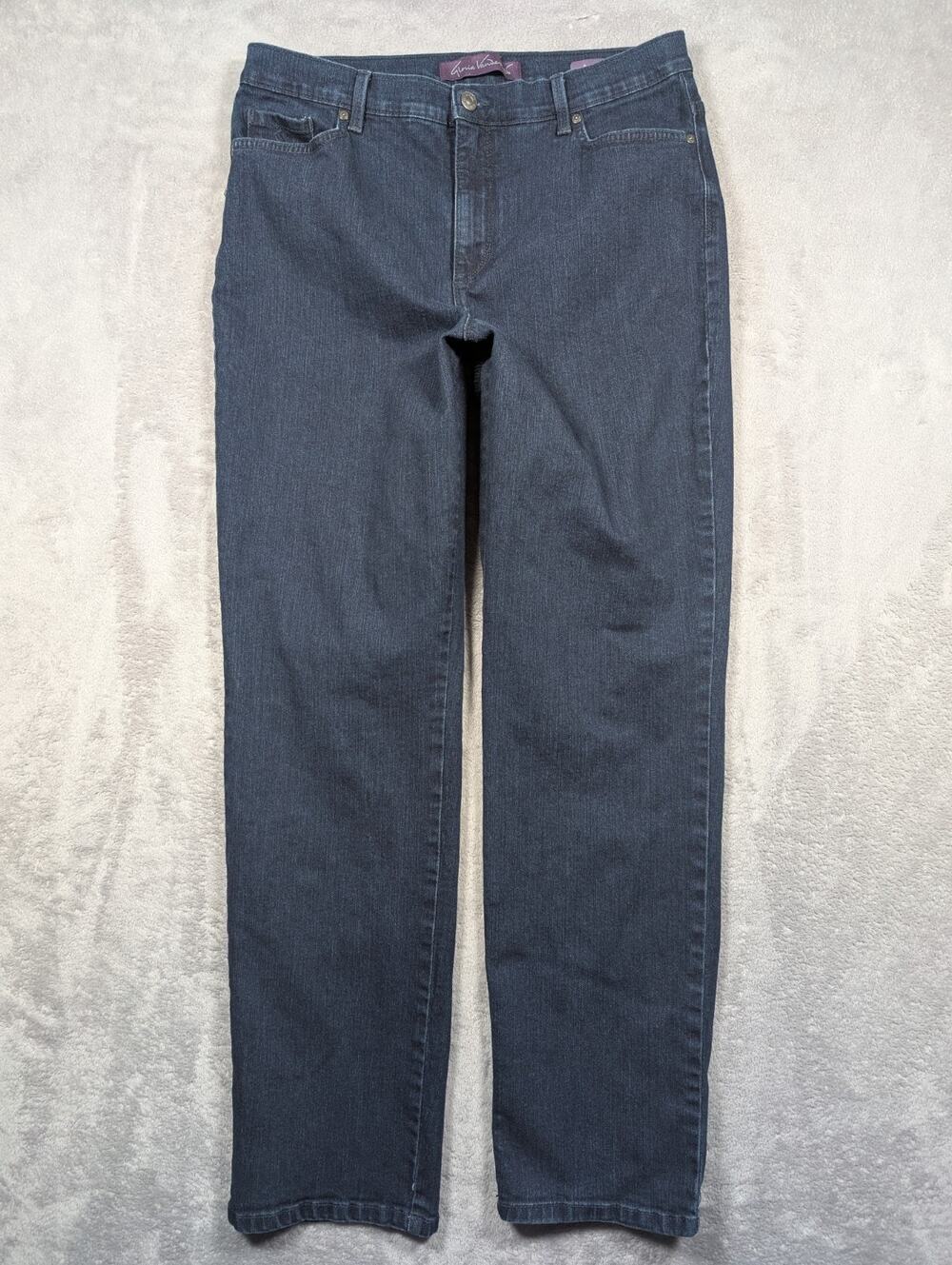 Gloria Vanderbilt Amanda Jeans Womens Size 10 32 Waist Dark Wash Straight Leg